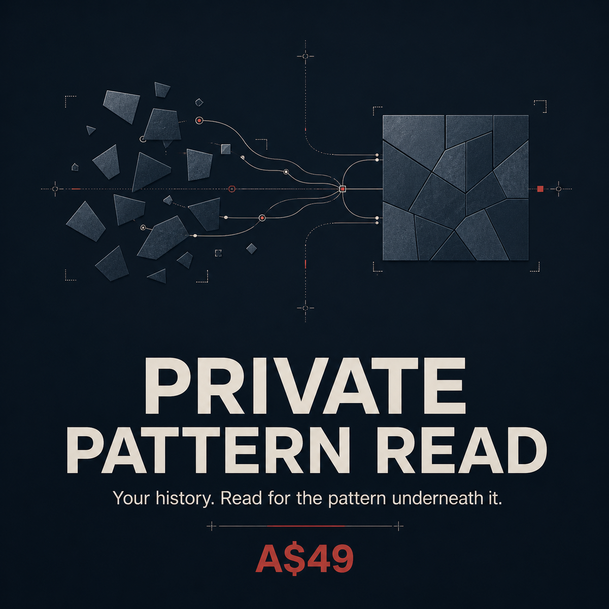Private Pattern Read — your history, read for the pattern underneath it, A$49